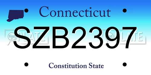 SZB2397 Connecticut License Plate