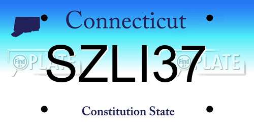 SZLI37 Connecticut License Plate