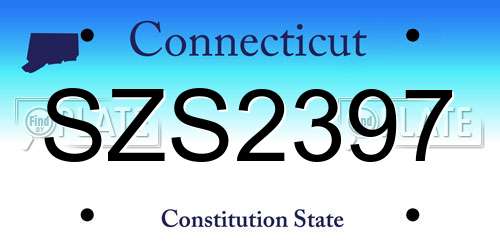 SZS2397 Connecticut License Plate