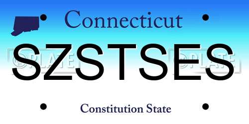 SZSTSES Connecticut License Plate