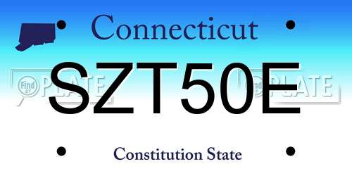 SZT50E Connecticut License Plate