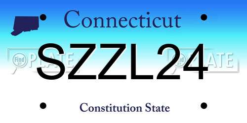 SZZL24 Connecticut License Plate