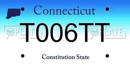 T006TT Connecticut License Plate