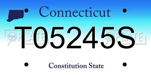 T05245S Connecticut License Plate