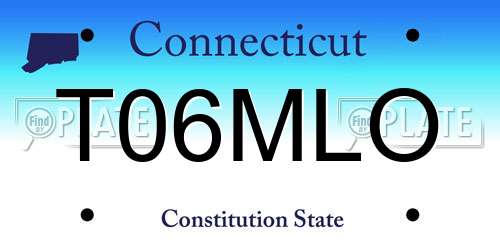 T06MLO Connecticut License Plate