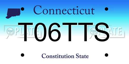 T06TTS Connecticut License Plate