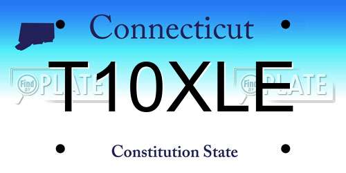 T10XLE Connecticut License Plate