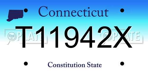 T11942X Connecticut License Plate