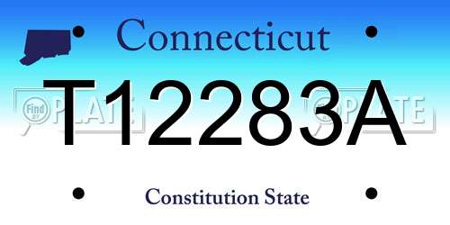 T12283A Connecticut License Plate