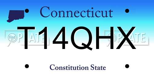T14QHX Connecticut License Plate
