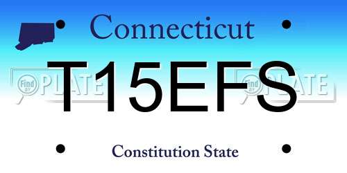 T15EFS Connecticut License Plate