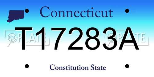 T17283A Connecticut License Plate