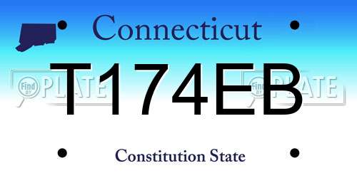 T174EB Connecticut License Plate