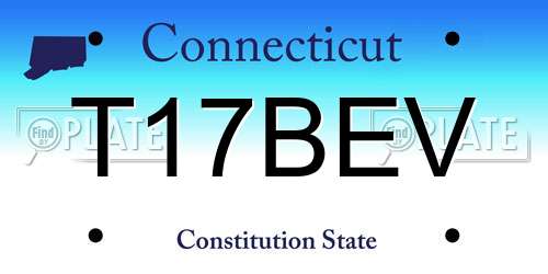 T17BEV Connecticut License Plate