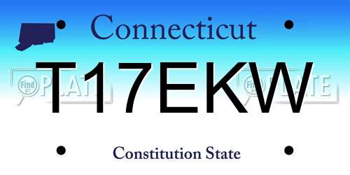 T17EKW Connecticut License Plate