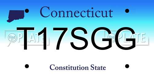 T17SGG Connecticut License Plate