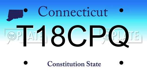 T18CPQ Connecticut License Plate