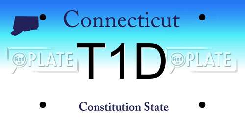 T1D Connecticut License Plate