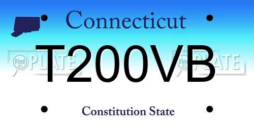 T200VB Connecticut License Plate