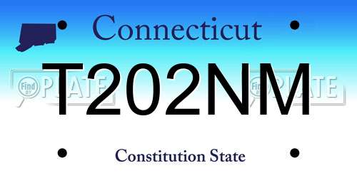 T202NM Connecticut License Plate