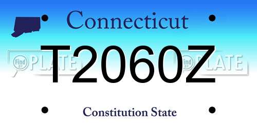 T2060Z Connecticut License Plate
