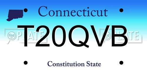 T20QVB Connecticut License Plate