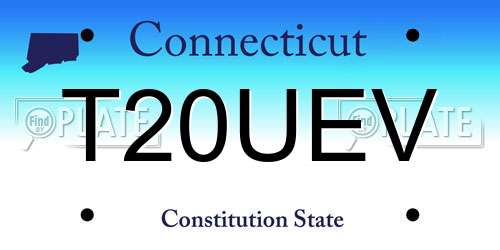 T20UEV Connecticut License Plate