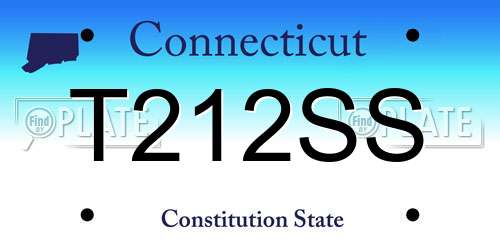 T212SS Connecticut License Plate