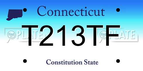T213TF Connecticut License Plate