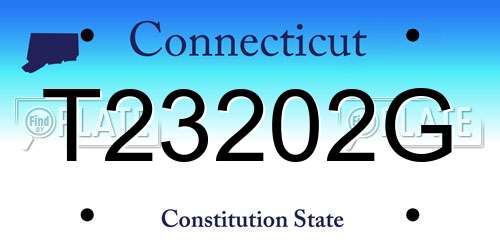 T23202G Connecticut License Plate