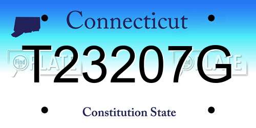 T23207G Connecticut License Plate