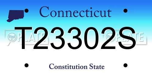 T23302S Connecticut License Plate