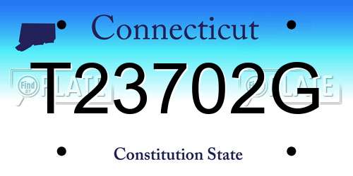T23702G Connecticut License Plate