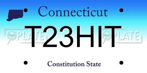 T23HIT Connecticut License Plate