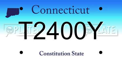 T2400Y Connecticut License Plate