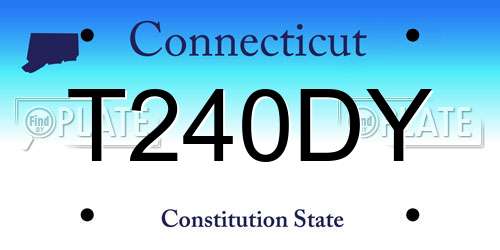 T240DY Connecticut License Plate