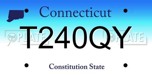 T240QY Connecticut License Plate