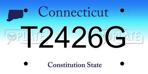 T2426G Connecticut License Plate