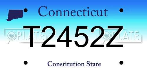 T2452Z Connecticut License Plate