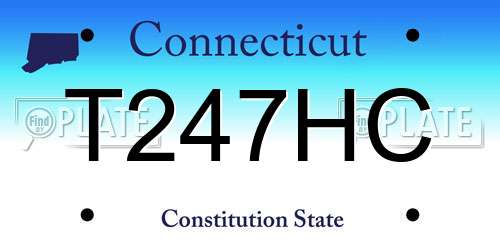 T247HC Connecticut License Plate