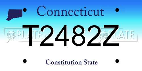 T2482Z Connecticut License Plate