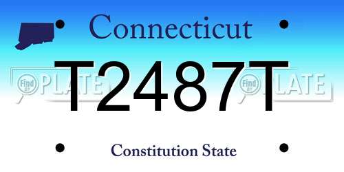 T2487T Connecticut License Plate