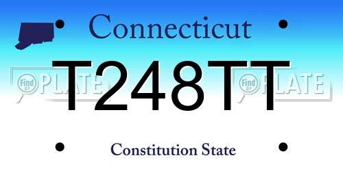 T248TT Connecticut License Plate
