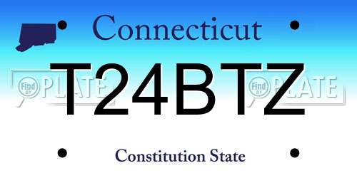 T24BTZ Connecticut License Plate