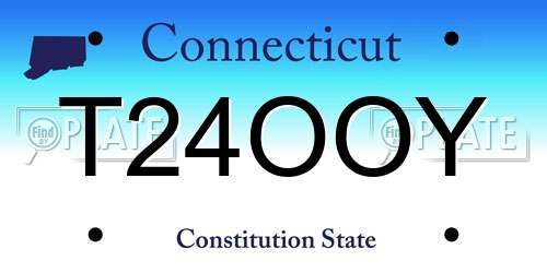 T24OOY Connecticut License Plate