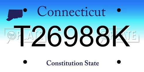 T26988K Connecticut License Plate