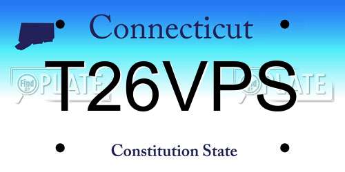 T26VPS Connecticut License Plate