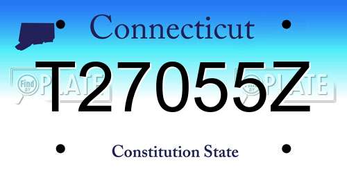 T27055Z Connecticut License Plate