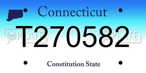 T270582 Connecticut License Plate