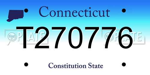 T270776 Connecticut License Plate